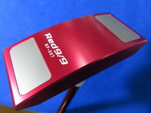 【中古】キャスコ　2020　RED 9/9　RP-007 パター　ワイドピンタイプ【34インチ】RED 9/9 専用シャフト★ヘッドカバーあり