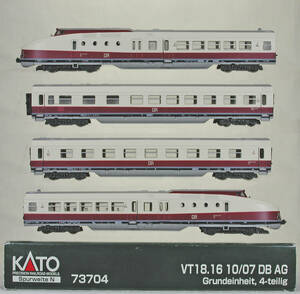 NOCH／KATO #73704　ＤＢ-ＡＧ （ドイツ鉄道） ＶＴ１８.１６系高速ディーゼル車　（ワインレッド／ベージュ）　４輌基本編成　