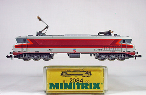 MINITRIX #2084 SNCF( France National Railways ) CC6500 type electric locomotive ( one next type ) wine red | gray painting block Logo 