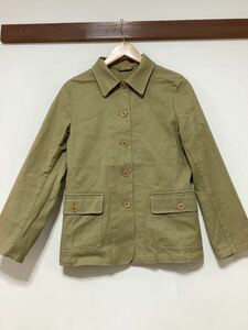 1323 Margaret Howell Margret Howell Cotton Jacket Cover All -Detaste ⅰ Khaki Ladies растягивается