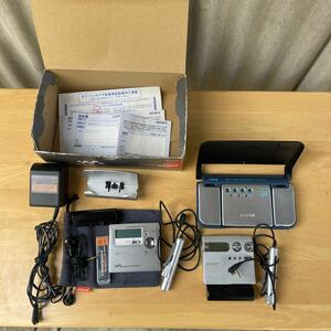 SONY WALKMAN ポータブルMDレコーダー MZ-R909 & MZ-N910 & MZ-E810SP 動作未確認 ジャンク