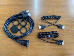 ガレージメカニック　3点セット HDMI＆USBソケット、HDMIカールコード、USBタイプCカールコード、iphone15 ジムニー ハスラー⑪