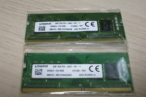 KINGSTON PC4-2400T 8GB 2枚で16GB DDR4 ノートPC用メモリ PC4-19200 8GB 2枚 260ピン DDR4 LAPTOP RAM 中古品