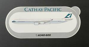 キャセイパシフィック航空　A340-600　ステッカー