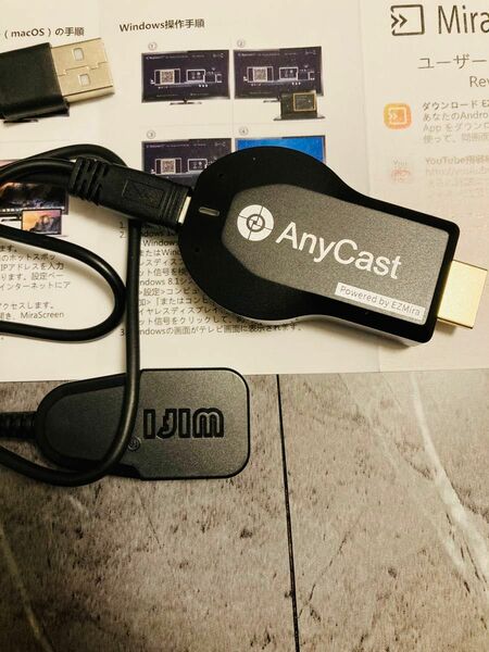 HDMI Anycast ミラーキャスト ワイヤレス iOS＆Android＆Windows＆MAC OS対応 日本語取説書付き