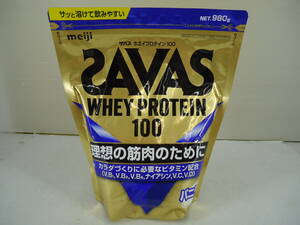 N2560 送料無料！ SAVAS ザバス ホエイプロテイン100 バニラ味 980g 賞味期限2025.04