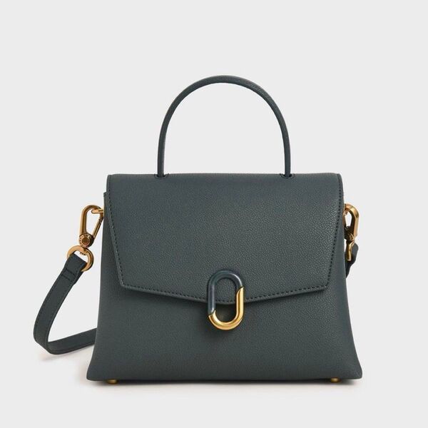 ショルダーバッグ CHARLES & KEITH ミントグリーン 通勤