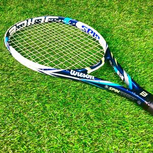 管理番号5 中古 テニスラケット ウィルソン ジュース 100エス 2014年モデル (L2)WILSON JUICE 100S 2014 グリップ交換済み