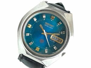 稼働 SEIKO adovan セイコー アドバン 自動巻き 腕時計 デイデイト ブルーグリーン文字盤 カットガラス 7019-7290