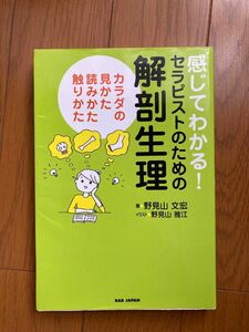 感じてわかる！セラピストのための解剖生理　カラダの見かた、読みかた、触りかた 野見山文宏／著　野見山雅江／イラスト