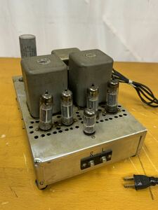 3e18 必見! tamradio f483 自作? パワーアンプ 真空管 タムラ製作所 総重量約6kg 中古 現状品 ジャンク品 自作真空管アンプ 