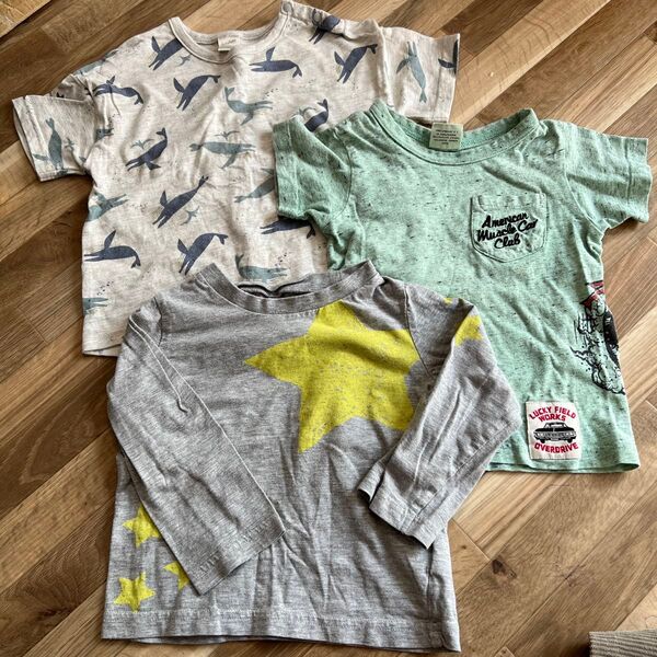 半袖Tシャツ 長袖Tシャツ トップス Tシャツ ロンT 長袖カットソー 90サイズ 95サイズ セット