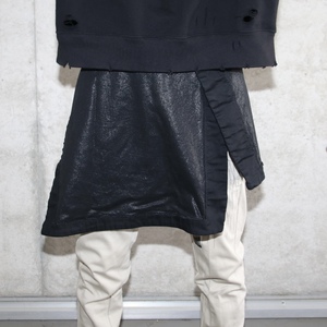 23SS未使用品 定価37400円 JULIUS ユリウス コーティング デニム スカート パンツ size3 L incarnation 817SKU2 rick owens yohji yamamoto