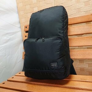 【超極美品】ポーター PORTER リュックサック バックパック デイパック 吉田カバン【ブラック】