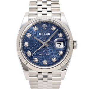 ロレックス ROLEX デイトジャスト 36 コンピューター 126234G ブルー文字盤 中古 腕時計 メンズ