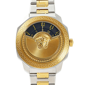 ヴェルサーチ Versace ディロス VEQU01423 ブラック/ゴールド文字盤 新品 腕時計 男女兼用