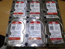 WD RED 2TB HDD 6個セット//WD20EFRX 6個　NASware 3.0//②_画像1