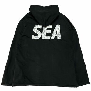 WIND AND SEA ウィンダンシー　Satin Logo Zip Hoodie ブラック サイズ:M