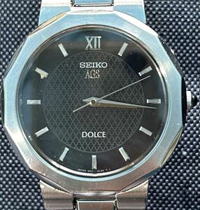 SEIKO 4M21-0C00 セイコー ラウンド シェル文字盤 ドルチェ DOLCE AGS メンズ腕時計 自動巻 動作品