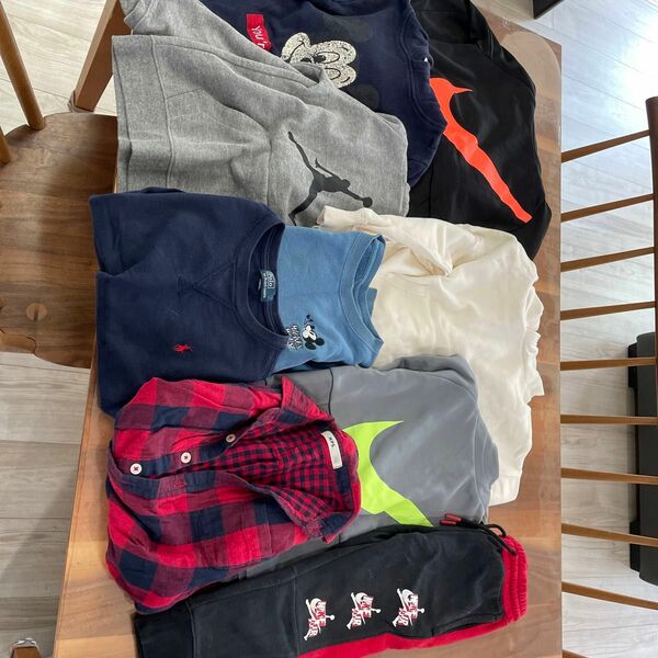 POLO NIKE ジョーダングローバルワーク　UNIQLO パーカー6着、シャツ、トレーナー2着、ズボン☆まとめて100〜110