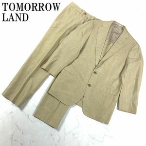 LA1030 Tomorrowland выставить костюм хаки лен ткань linen.TOMORROWLAND Loro Piana Loro Piana tailored jacket 50