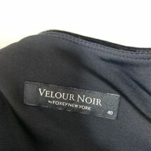 LA1110 ベロアノワールフォクシーベロアワンピース VELOUR NOIR by FOXEY NEWYORK ベロア黒ブラック 40_画像7