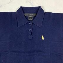 LA795 ラルフローレン 半袖ストレッチポロシャツ 濃紺ダークネイビー Ralph Lauren ショート丈 半袖 XS_画像2