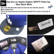 ★UK直輸入★ニューエラ★MLB ロサンゼルス・ドジャース 59FIFTY キャップ★青x白黒 ７3/8★_画像6