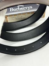 未使用品　バーバリー　ベルト　ブラック　ダークブラウン　ゴールド　メンズ　レザーベルト　革ベルト　BURBERRY ビジネスベルト_画像7