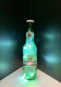 バリハイ ビール (BALI HAI)ボトルランプ間接照明　空瓶リメイク品　LED仕様　乾電池電源 オンオフスイッチ付き！アジアン雑貨