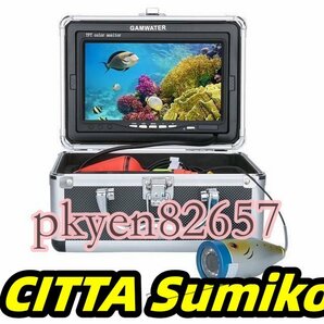 50M GAMWATER 7インチモニター 1000tvl 水中カメラ カメラキット 12白色LEDライト 釣りカメラ フィッシング 魚群探知機 349の画像3