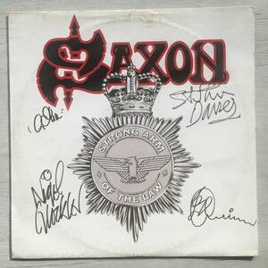 AUTOGRAPHED SAXON STRONG ARM OF THE LAW メンバー4人サイン