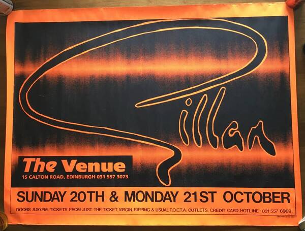 GILLAN ポスター　1991/10/20 THE VENUE UK製 76㎝×101㎝