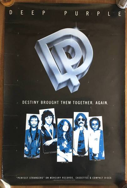 DEEP PURPLE PERFECT STRANGER PROMO POSTER ポスター　USA製　91㎝×61㎝