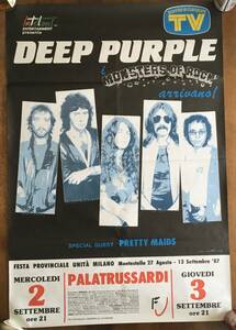 DEEP PURPLE 1987/9/2 PALATRUSSARDI イタリア製　99㎝×68㎝