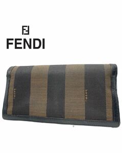 ●極美品●超高級●FENDI●フェンディ●ブランド●ブラウン●長財布●財布●ペカン●メンズ●レディース●お洒落●GA017