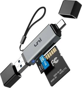 SDカードリーダー USB 3.0 uniAccessories Type-C 2-in-1カードリーダー SD/TF同時読み書き OTG対応 高速転送 iMac、PC、Windows11 Android