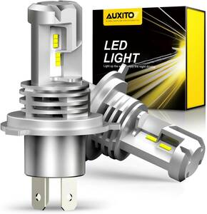 AUXITO H4 Hi/Lo LEDヘッドライト 車用 新基準車検対応 ZES LEDチップ搭載 3倍明るさUP (ハイブリッド車・EV車対応)