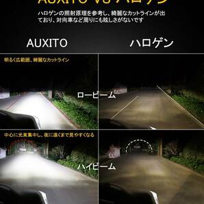 AUXITO H4 Hi/Lo LEDヘッドライト 車用 新基準車検対応 ZES LEDチップ搭載 3倍明るさUP (ハイブリッド車・EV車対応)の画像6