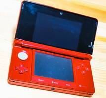 【動作確認済】ニンテンドー 3DS フレアレッド　充電スタンド　ACアダプタ付き　メモリーカード　タッチペン　任天堂_画像2