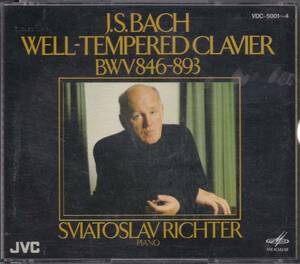 ♪メロディア初期盤♪リヒテル　バッハ　平均律クラヴィーア曲全集　４CD　VDC-5001～４