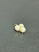 ◇ MIKIMOTO ミキモト ネックレストップ K18 ゴールド ダイヤモンド付き 真珠_画像3