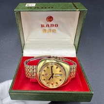 稼働品 RADO 自動巻き Water-Sealed GOLDEN GATE 11859 4111577 ゴールド ラドー 保管BOX付き！！_画像4