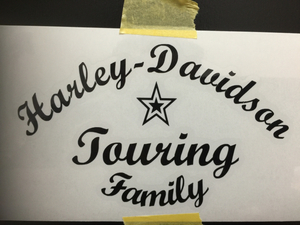  Harley Davidson sticker touring Family matted black 