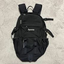 名作　15ss Supreme Backpack バックパック リュック CORDURA コーデュラ Black ブラック 黒 _画像1