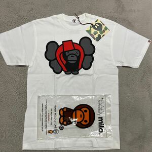 新品未使用　A BATHING APE BAPE KAWS BABY MILO footsoldier ソルジャーエイプ　ベビーマイロ　ORIGINAL FAKE tee tシャツ M 白　ホワイト