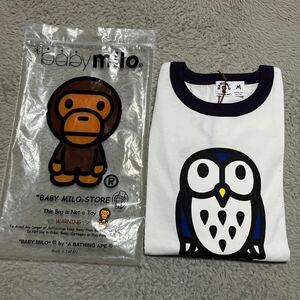 初期　新品未使用　A BATHING APE BAPE KAWS リンガーtee フクロウ　ORIGINAL FAKE tシャツ　オリジナルフェイク　M shark sta