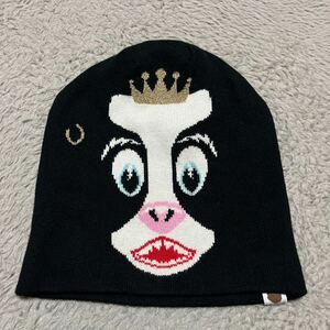 A BATHING APE BAPE KAWS ホルスタイン　牛　SHARK BEANIE ビーニー　ニットキャップ　CAMO