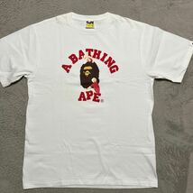 A BATHING APE BAPE KAWS Marilyn Monroe マリリンモンロー　COLLEGE LOGO tee tシャツ　白　ホワイト　XL BABY MILO SHARK CAMO STA_画像1