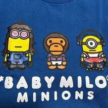 A BATHING APE BAPE KAWS MINIONS ミニオンズ　BABY MILO tee tシャツ ベビーマイロ　L 青　ブルー　SHARK STA シャーク_画像9